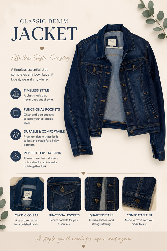 Denim Jacket- Indigo Blue