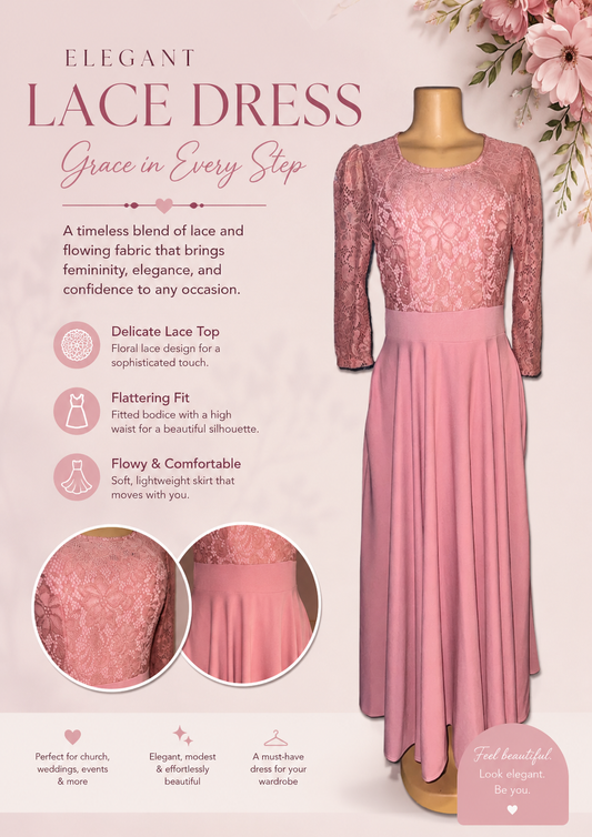 Pink Lace Dress