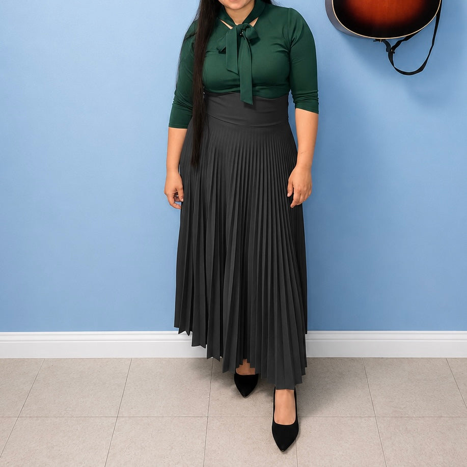 Eva Pleated Skirt - Ash Gray